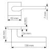 Дверная ручка Morelli MERCURY MH-53-S6 SC матовый хром фото 3