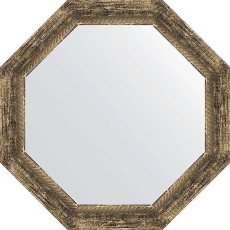 Зеркало Evoform Octagon BY 3665 63x63 см, старое дерево с плетением