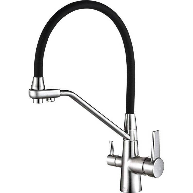 Смеситель для кухни Zorg Steel Hammer SH 903-6 Cr с гибким изливом