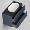 Тумба с раковиной La Fenice Terra Twin Blu Grigio NFNC-01-TER-BG-100-2-3-M-GB синяя матовая, 100 см фото 2
