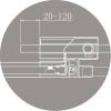 Душевой уголок Cezares Slider AH 2 70/80-100/110 Grigio Cr профиль хром, стекло серое фото 3