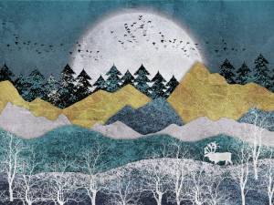 3D Фотообои Artegrafico «Стильный коллаж» AP-004 акварель