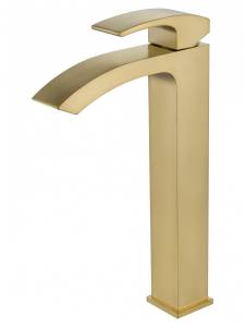 Смеситель для раковины Wonzon & Woghand WW-88239009-BG высокий, брашированное золото