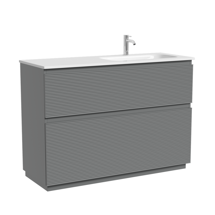 Тумба под раковину Sancos Folk Floor FL120FRES напольная, 119x44.5x85, правая, Ergraut soft