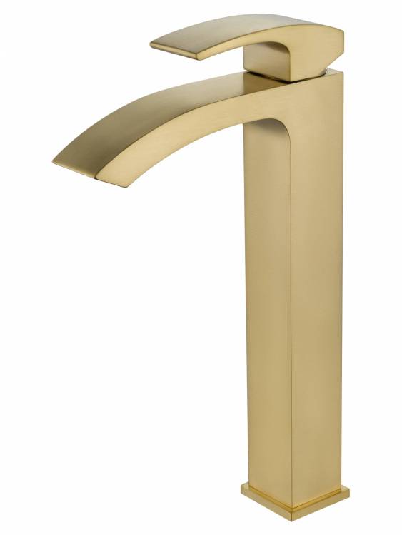 Смеситель для раковины Wonzon & Woghand WW-88239009-BG высокий, брашированное золото