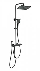 Душевая стойка Wonzon & Woghand WW-B4132-A-MB с термостатом, черный
