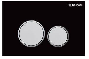 Кнопка смыва CHARUS Bagliore FP.330.BLACK.10, черный бархат