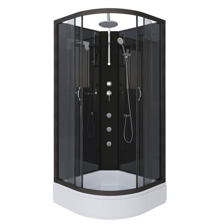 Душевая кабина Niagara Classic NG-6501-14BKTG (900x900x2100-2400) со средним поддоном (26см)