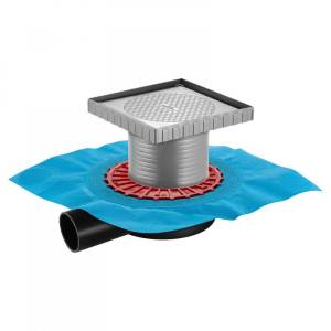 Душевой трап Berges Zentrum Keramik 15x15 S-сифон боковой, под плитку