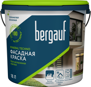 Краска фасадная акриловая Bergauf Mineral Techno U база С 18 л