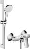 Душевой комплект Hansgrohe Logis 71600000 смеситель + душевой гарнитур Croma Select E Vario 26582400