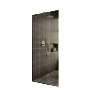 Душевая перегородка MaybahGlass MGD-696-5у 79x195, стекло бронза 8 мм, профиль хром матовый