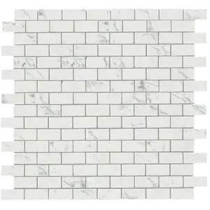 Мозаика Atlas Concorde Marvel Stone AS34 Carrara P. Mosaico Lapp. Burattato 29.8x29.8