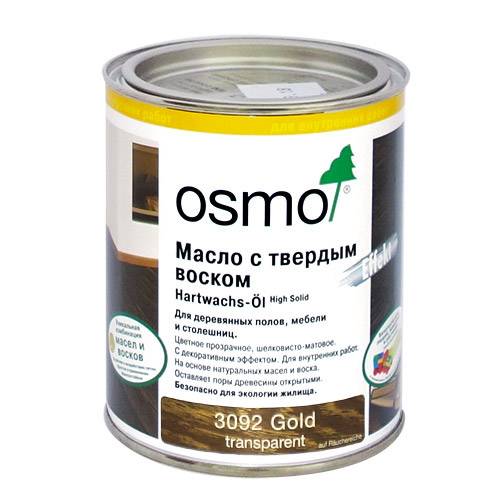 Масло с твердым воском Osmo Hartwachs-Öl Effekt Эффект «Золото» 3092 золото 0.22 л