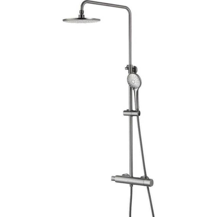 Душевая стойка Lemark Bronx LM3770GM графит, с термостатом