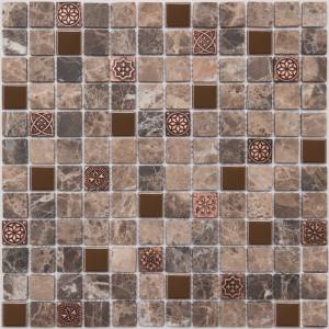 Мозаика NSmosaic Stone series K 716 камень метал (298x298)14