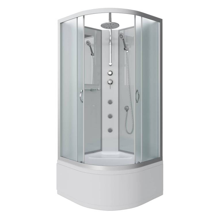 Душевая кабина Niagara Classic NG-2309-14BKTG (1000x1000x2100-2400) с высоким поддоном (40см)