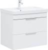 Тумба с раковиной Aquanet Ирис new 00310145 710 белый глянец, 2 ящика