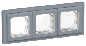 Рамка 3-постовая IEK Flite FI-M30-32-55-K35 маренго