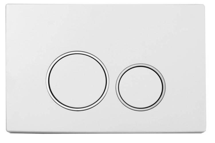 Кнопка смыва Boheme 661 пластик White Chromo, круглая