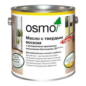Масло с твердым воском с ускоренным временем высыхания Osmo Hartwachs-Öl Express 3340 белое прозрачное 2.5 л