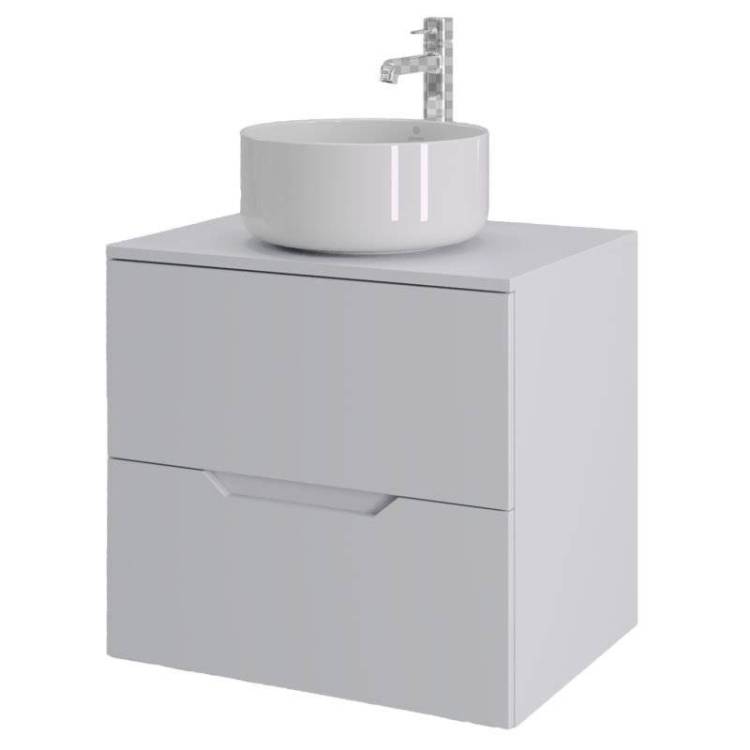 Тумба с раковиной Orange Line Li-60TuwMDF+B07-345W белая матовая, 60 см