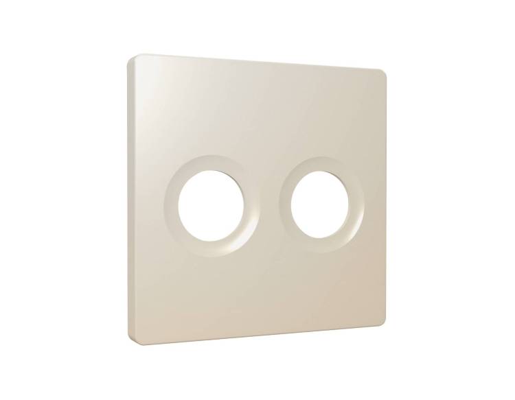 Лицевая панель для двойной TV розетки Ambrella Volt Alfa AP3333 бежевый матовый