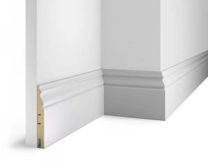 Плинтус Cosca AP20 Белый под покраску 2400x125x16