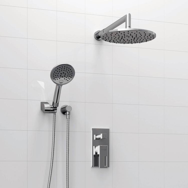 Душевой комплект Wasserkraft A14130 встраиваемый, с верхней душевой насадкой и лейкой, хром