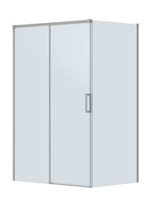 Душевой уголок Cezares PLANE-AH-1-130/80-C-IN профиль сатин, стекло прозрачное, 130x80x195