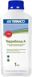 Грунт концентрат добавка-пластификатор на акриловой основе Terraco Terrabond A бесцветный 1 кг