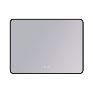 Зеркало DQ Hamburg (Гамбург) DQMHAM10080BLKA с LED подсветкой, черный, 80x100 см