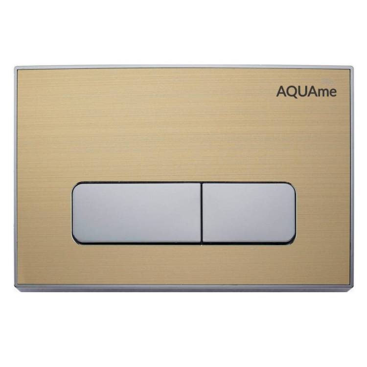 Кнопка смыва AQUAme AQM4105G металл, золотой