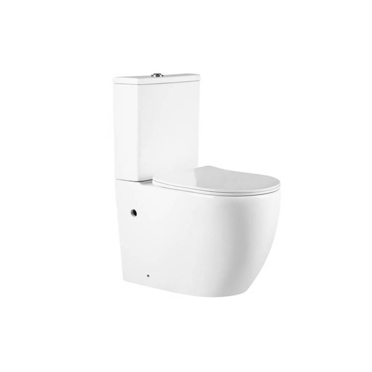 Унитаз-компакт Vincea Evo VT2-34 безободковый, сиденье микролифт, белый