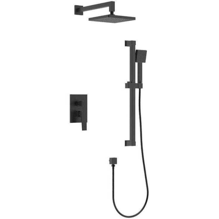 Душевой комплект Rush Thira TR3635-41Black черный, с внутренней частью