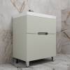 Тумба с раковиной Style Line Матис 70 напольная, олива, раковина белая, 82x70x45 фото 2