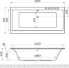 Акриловая ванна Excellent Pryzmat Slim WAEX.PRY16S.LINE 160х75 фото 7