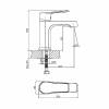 Смеситель для раковины без донного клапана Orange Berti M17-021cr фото 3