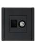 ТВ-розетка+Ethernet RJ45 IEK Forte&Piano FP-AK20-1-K02 черный фото 5