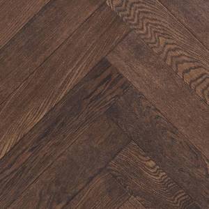 Двухслойная инженерная доска Wood Bee Herringbone Дуб Шоколад 600x92x12