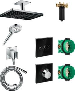 Душевой комплект Hansgrohe Rainmaker Select 460 (2 jet) 24004600 + 26530000 + 26486000 + 28276000 + 15734600 + 15736600