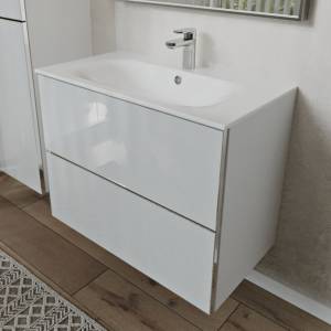 Тумба с раковиной Terminus Vega VEG10802900301OSL белый, 80x62