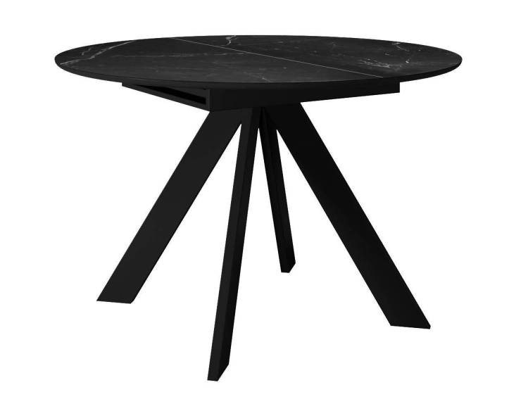 Стол Дик SKC110 00-00070094 керамика черный мрамор/подстолье черное/опоры черные