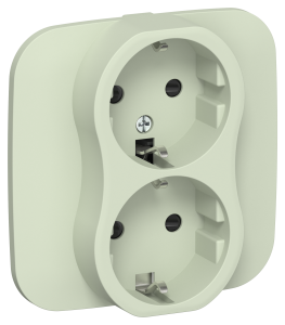 Розетка 2-местная с заземлением и шторками IEK Flite FI-R24A-16-K92 панг