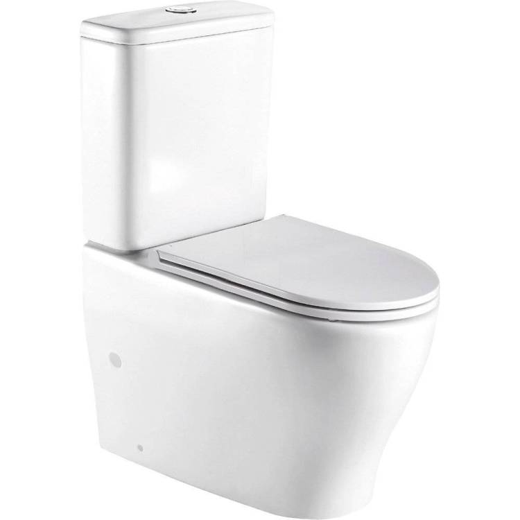 Унитаз-компакт Weltwasser WW SK Angerbach 10000005966 001 GL-WT безободковый, с крышкой-сиденьем микролифт, белый глянцевый