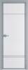 Межкомнатная дверь Profil Doors 4 AX цвет профиля Серебро, стекло безопасное 6 мм мору белый 700x2000