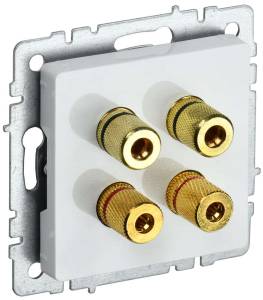 Акустическая розетка IEK Brite BR-S40-K01 белый