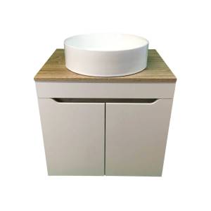 Тумба с раковиной Sintesi STL.W7024_00004151975 подвесная, Дуб сонома, белый глянцевый