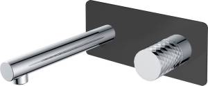Смеситель для раковины Boheme Stick 125-BCR.2 С ВНУТРЕННЕЙ ЧАСТЬЮ, black, touch chrome