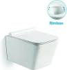 Унитаз подвесной SantiLine SL-5007 безободковый, с микролифтом фото 4